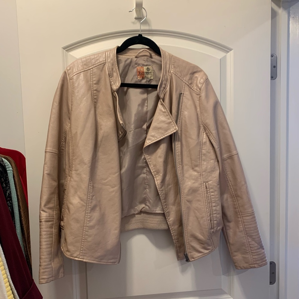 Foe pink leather jacket
